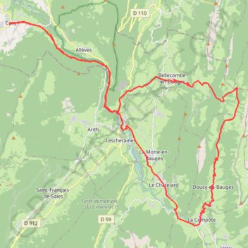 Trace GPS Reposoir-Cul du bois, itinéraire, parcours
