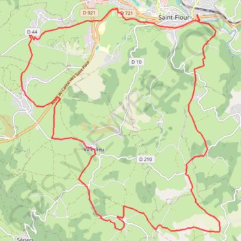 Trace GPS Les Orgues de Saint-Flour, itinéraire, parcours