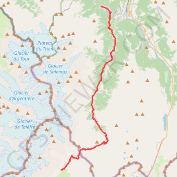 Trace GPS TMB - 4 - Arnuva - Champex, itinéraire, parcours