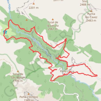 Trace GPS Aragon, Gargantas d'Escuain, itinéraire, parcours