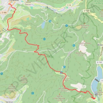 Trace GPS J9 – Kruth – La Bresse, itinéraire, parcours