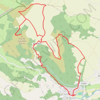 Trace GPS Puys de la Rodde et de Gourdon, itinéraire, parcours