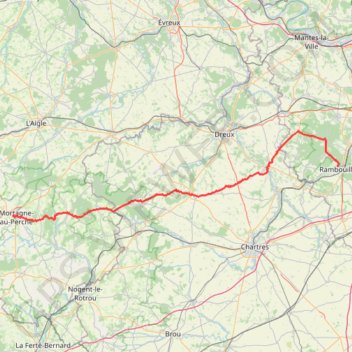 Trace GPS PBP23 Etape 1 Rambouillet-Mortagne-15958432, itinéraire, parcours