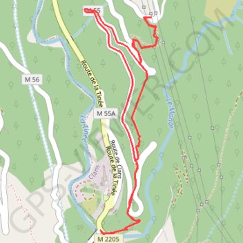 Trace GPS Pont de Clans, itinéraire, parcours