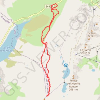 Trace GPS Aiguille de Laisse, itinéraire, parcours