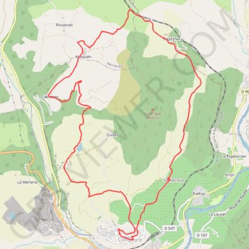 Trace GPS Puech de Luzergue, itinéraire, parcours