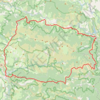 Trace GPS Tour du Mont Lozère, itinéraire, parcours