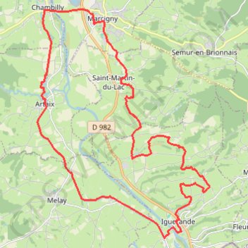 Trace GPS Brionnais - Iguerande, itinéraire, parcours