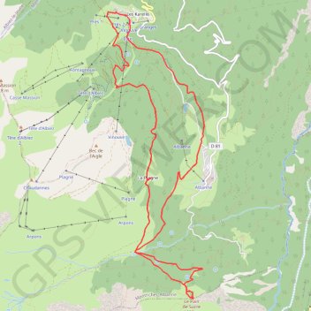 Trace GPS Les Karellis-Le Pain de sucre, itinéraire, parcours