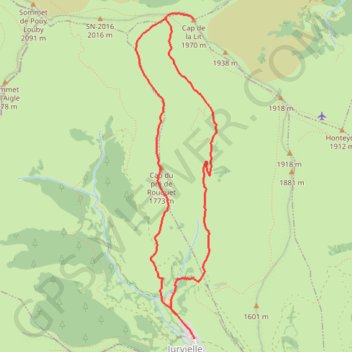 Trace GPS Cap de la Lit - Jurvielle, itinéraire, parcours