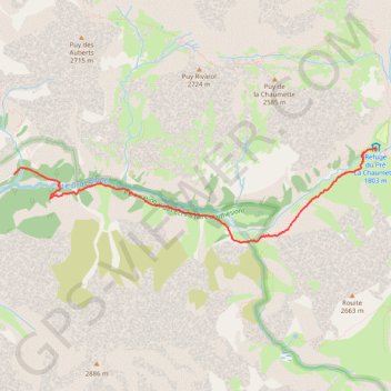 Trace GPS Col du Cheval, itinéraire, parcours