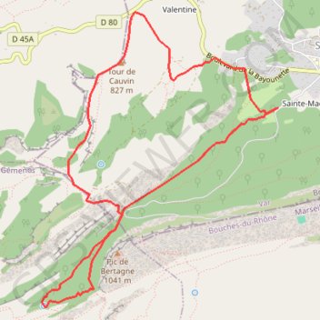 Trace GPS Vallon du Cros - Glacière de Bertagne, itinéraire, parcours