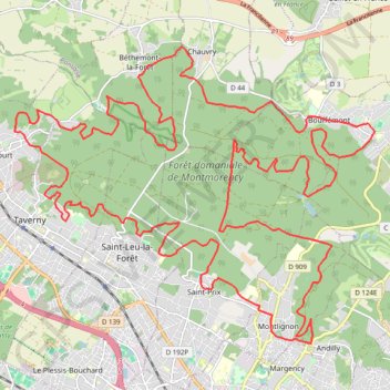 Trace GPS MaxiCross de Bouffémont, itinéraire, parcours
