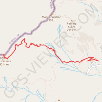 Trace GPS Aiguille de Lesache (des Sasses), itinéraire, parcours