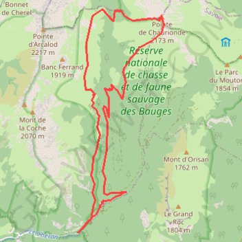 Trace GPS Chaurionde par Coutarse, itinéraire, parcours