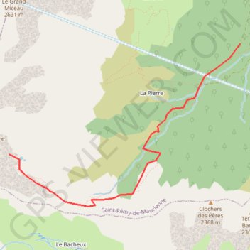 Trace GPS Pic du Frène versant Maurienne, itinéraire, parcours