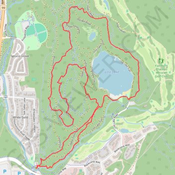 Trace GPS Lost Lake - Whistler, itinéraire, parcours