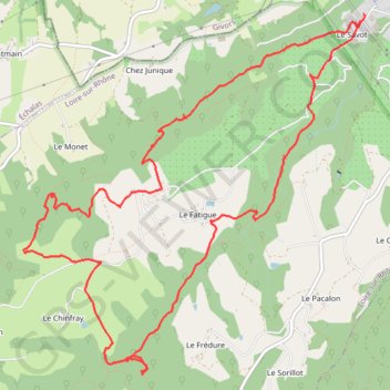 Trace GPS Loire-sur-Rhône (69), itinéraire, parcours