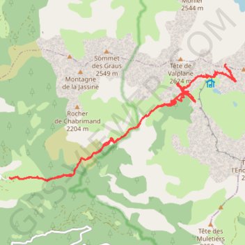 Trace GPS Clignon Haut - Col de l'Encombrette, itinéraire, parcours