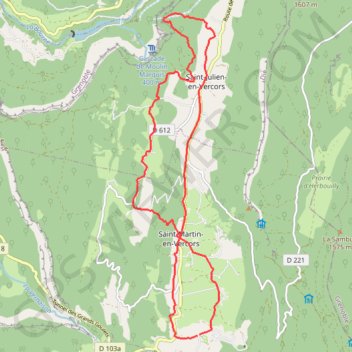 Trace GPS Tour du Vercors jour 1, itinéraire, parcours