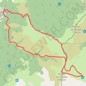 Trace GPS Pic du col Taillat, itinéraire, parcours