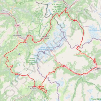 Trace GPS Saint-Gervais-les-Bains ⇄ Variney, itinéraire, parcours