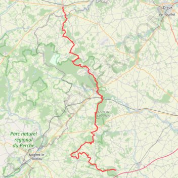 Trace GPS GR35 De Verneuil-sur-Avre (Eure) à Montigny-le-Chartif (Eure-et-Loir), itinéraire, parcours