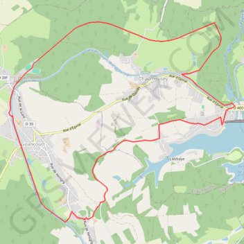 Trace GPS Chemins du Cœur des Vosges - Plage des américains à la Michotte, itinéraire, parcours