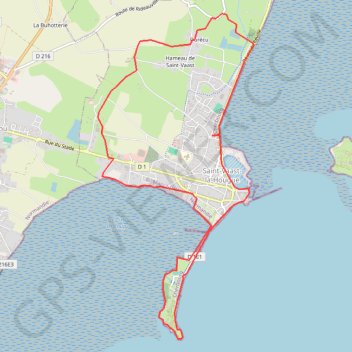 Trace GPS Boucle de Saint Vaast La Hougue, itinéraire, parcours
