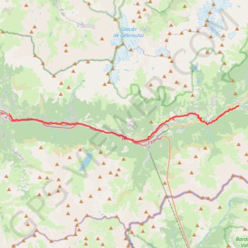 Trace GPS De Bramans à Saint-Michel-de-Maurienne, itinéraire, parcours