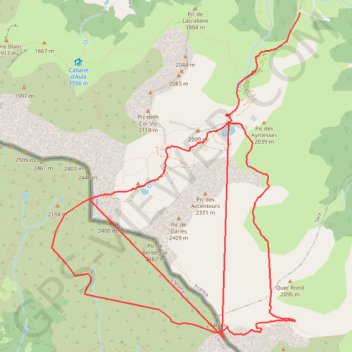 Trace GPS Boucle vers le Pic de Montaud, itinéraire, parcours