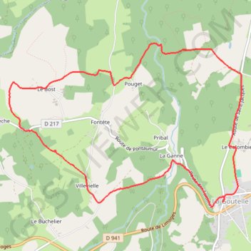 Trace GPS Le Moulin de Quarte - La Goutelle, itinéraire, parcours