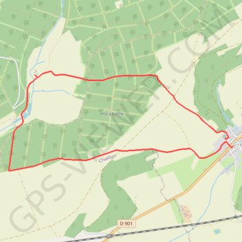 Trace GPS Creuë - De l'église à l'abbaye de l'Étanche, itinéraire, parcours