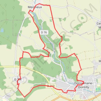 Trace GPS Donnemarie-Dontilly, itinéraire, parcours