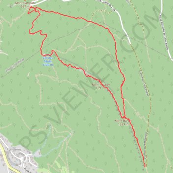 Trace GPS Mont Veyrier, itinéraire, parcours