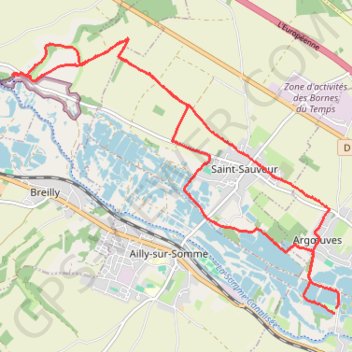 Trace GPS Dreuil les Amiens - Samara, itinéraire, parcours