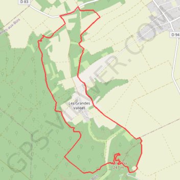 Trace GPS Oppidum de Montaigu depuis Laines-aux-Bois, itinéraire, parcours
