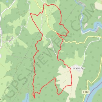 Trace GPS Du Vent-Haut au Vent-Bas - Neuvic - Pays de Haute Corrèze, itinéraire, parcours