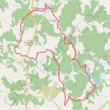 Trace GPS Espace VTT-FFC des Monts de Blond - Circuit N° 15 : Le Rocher aux Fées - 39561 - UtagawaVTT.com, itinéraire, parcours