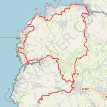 Trace GPS De Ploumoguer à l'Aber Benoit par Portsall, itinéraire, parcours