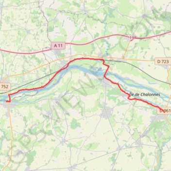 Trace GPS 3 St Florent Le Vieil-Chalonnes sur Loire: 27.70 km, itinéraire, parcours