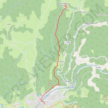 Trace GPS La Descente des Mines, itinéraire, parcours