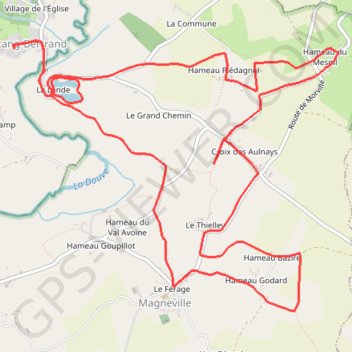 Trace GPS L'Étang-Bertrand (50260), itinéraire, parcours