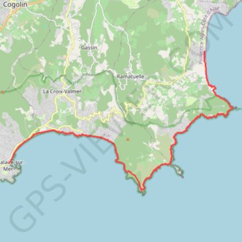 Trace GPS Cavalaire Pampelonne, itinéraire, parcours