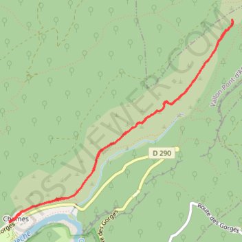 Trace GPS Source du Tiourre, itinéraire, parcours