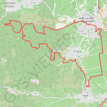 Trace GPS Entre saint victor & saint laurent, itinéraire, parcours