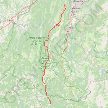 Trace GPS GR91 De Saint-Nizier-du-Moucherotte (Isère) à Miscon (Drôme), itinéraire, parcours