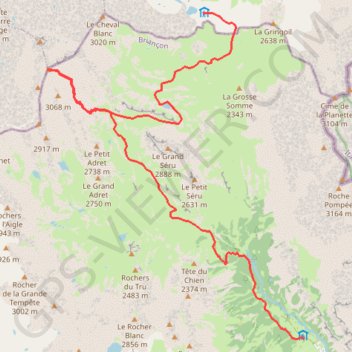 Trace GPS 3ème étape du Tour du Mont Thabor, itinéraire, parcours