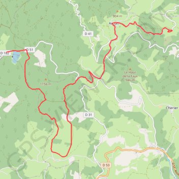 Trace GPS Monts de la madeleine, itinéraire, parcours