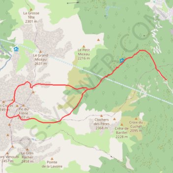 Trace GPS Pic du Frêne, itinéraire, parcours